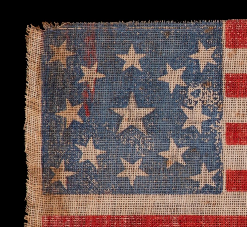 13 Star Antique American Parade Flag In Good Condition In York County, PA