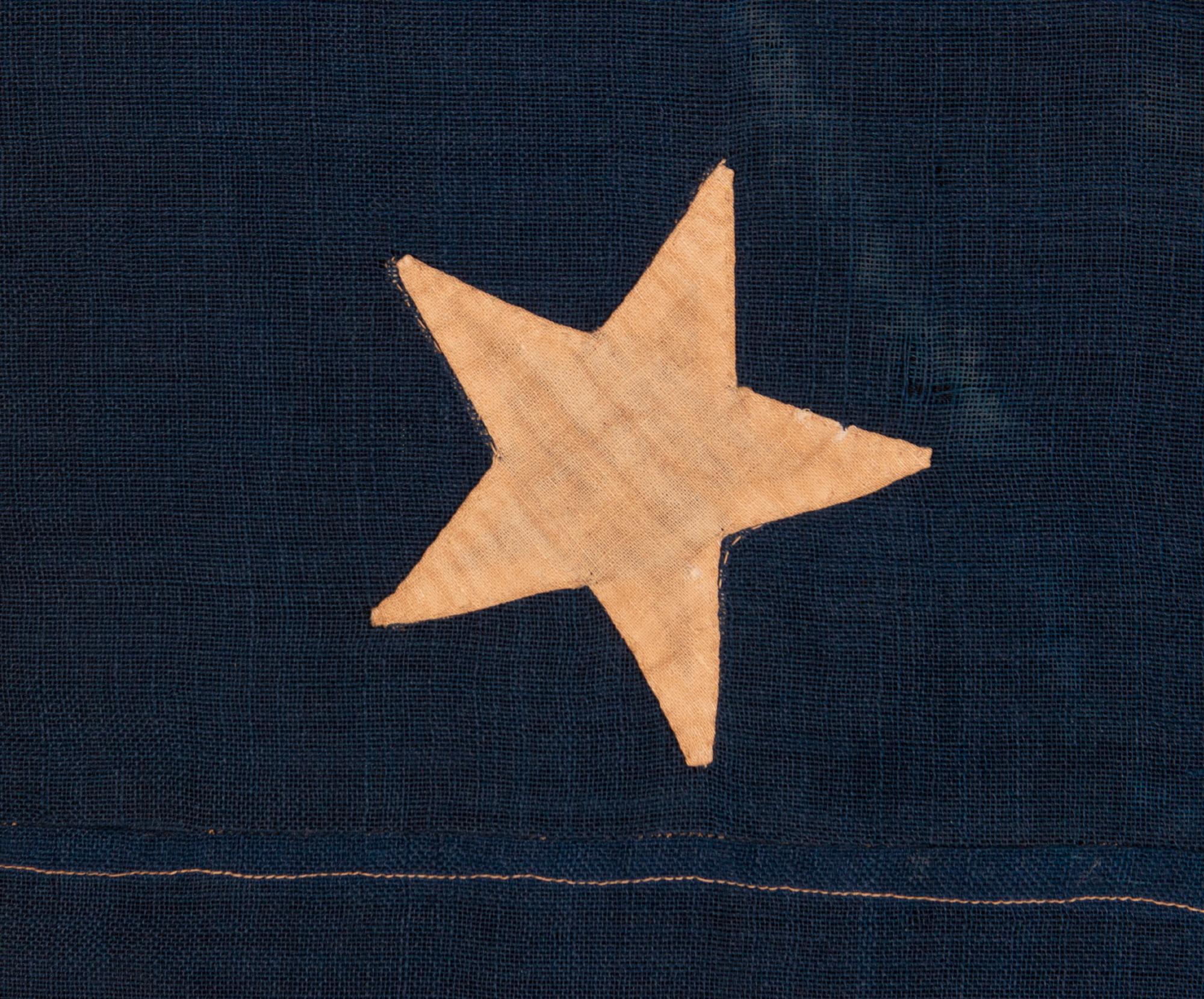 Bandera Americana Antigua de 13 Estrellas en el Patrón de Betsy Ross, circa 1861-1865 1