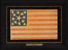 13-Star Civil War Parade Flag Waver, Printed on Muslin