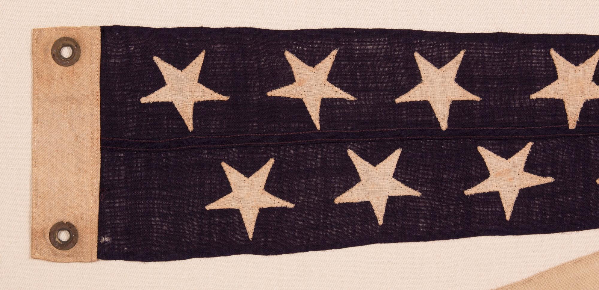 Américain 13 Fanion de la Commission de l'Étoile, 6 pieds de long, ca 1892-1910 en vente