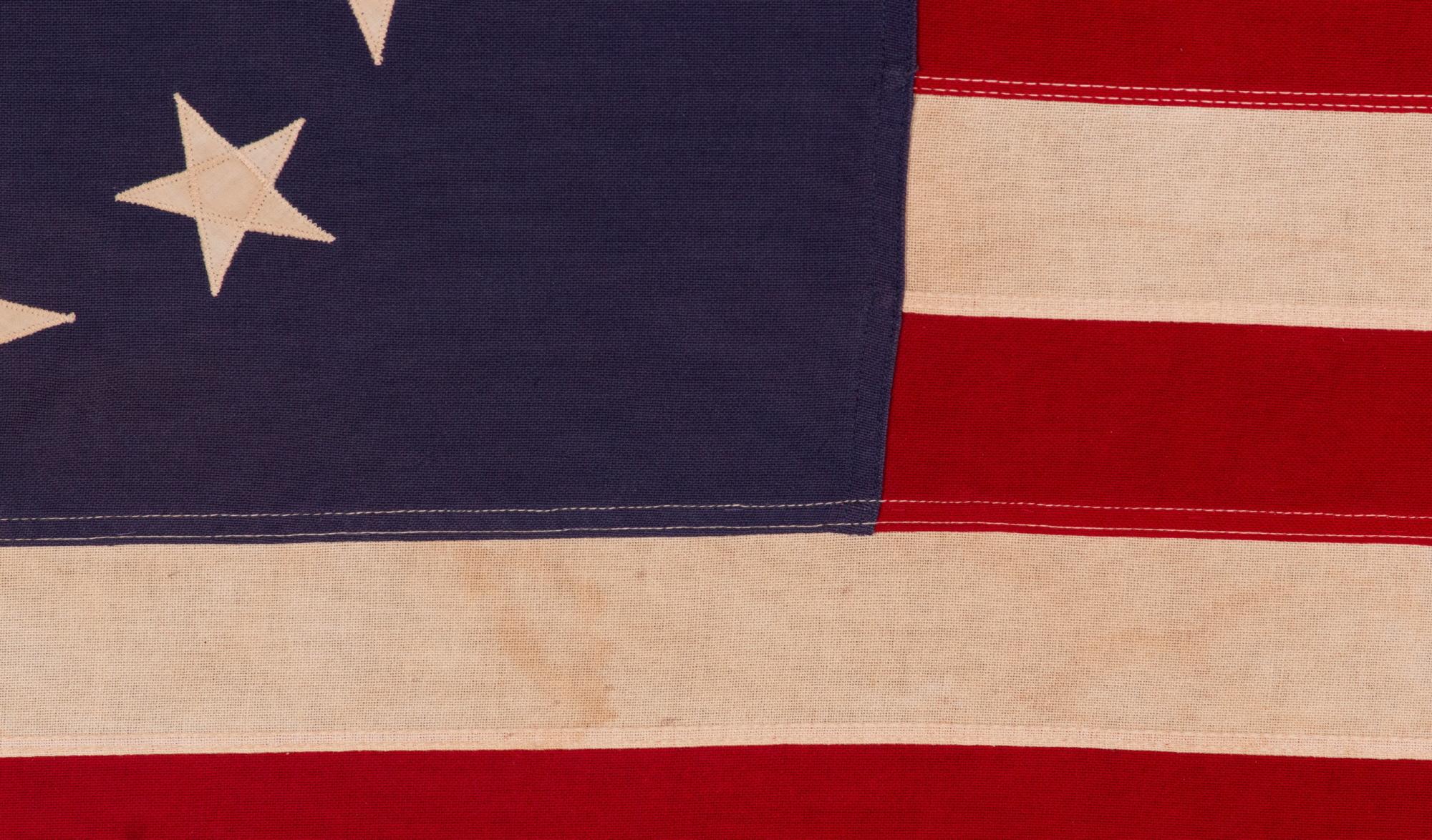 13 Star Flag in the Betsy Ross Pattern, Made by Annin, ca 1955-1965 In Good Condition In York County, PA