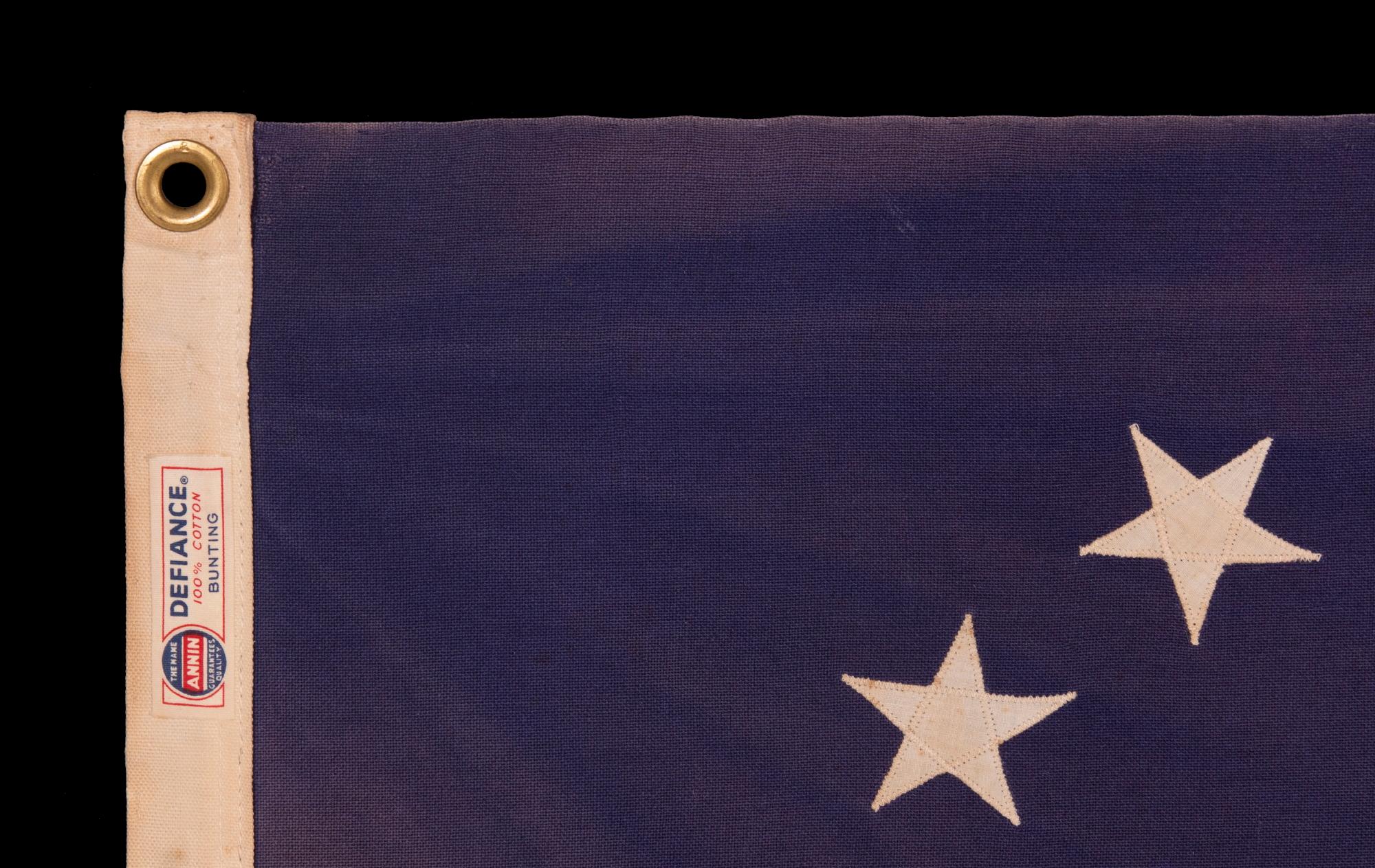 20th Century 13 Star Flag in the Betsy Ross Pattern, Made by Annin, ca 1955-1965