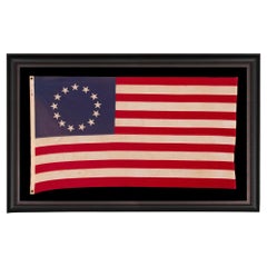 Retro 13 Star Flag in the Betsy Ross Pattern, Made by Annin, ca 1955-1965