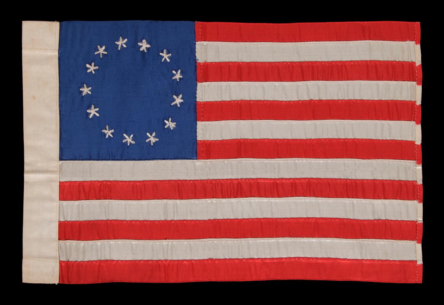 American 13 Star Flag Made in Philadelphia by Rachel Albright, Betsy Ross's Granddaughter