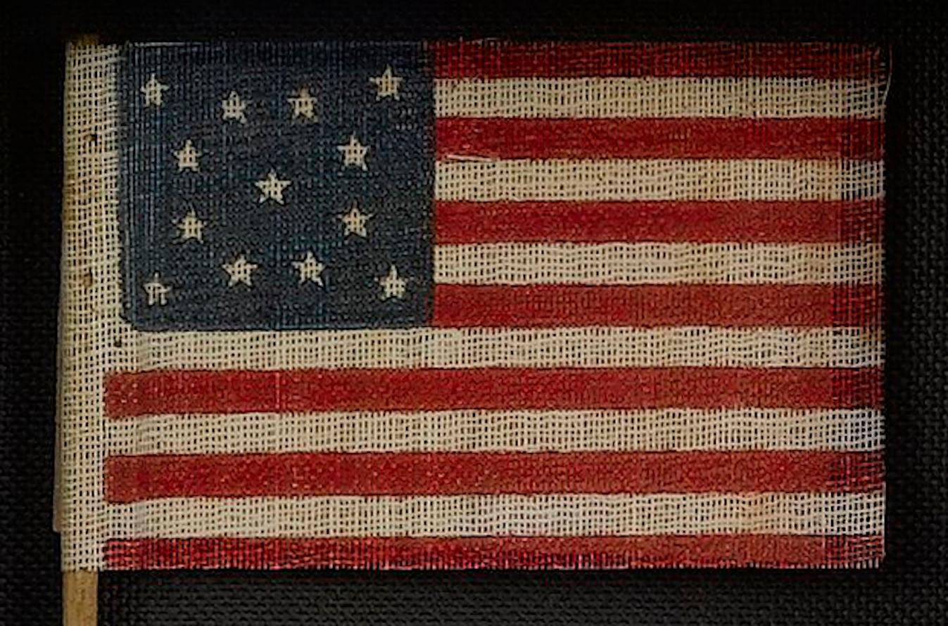 Late 19th Century 13-Star Flag Waver for the Centennial Celebration For Sale
