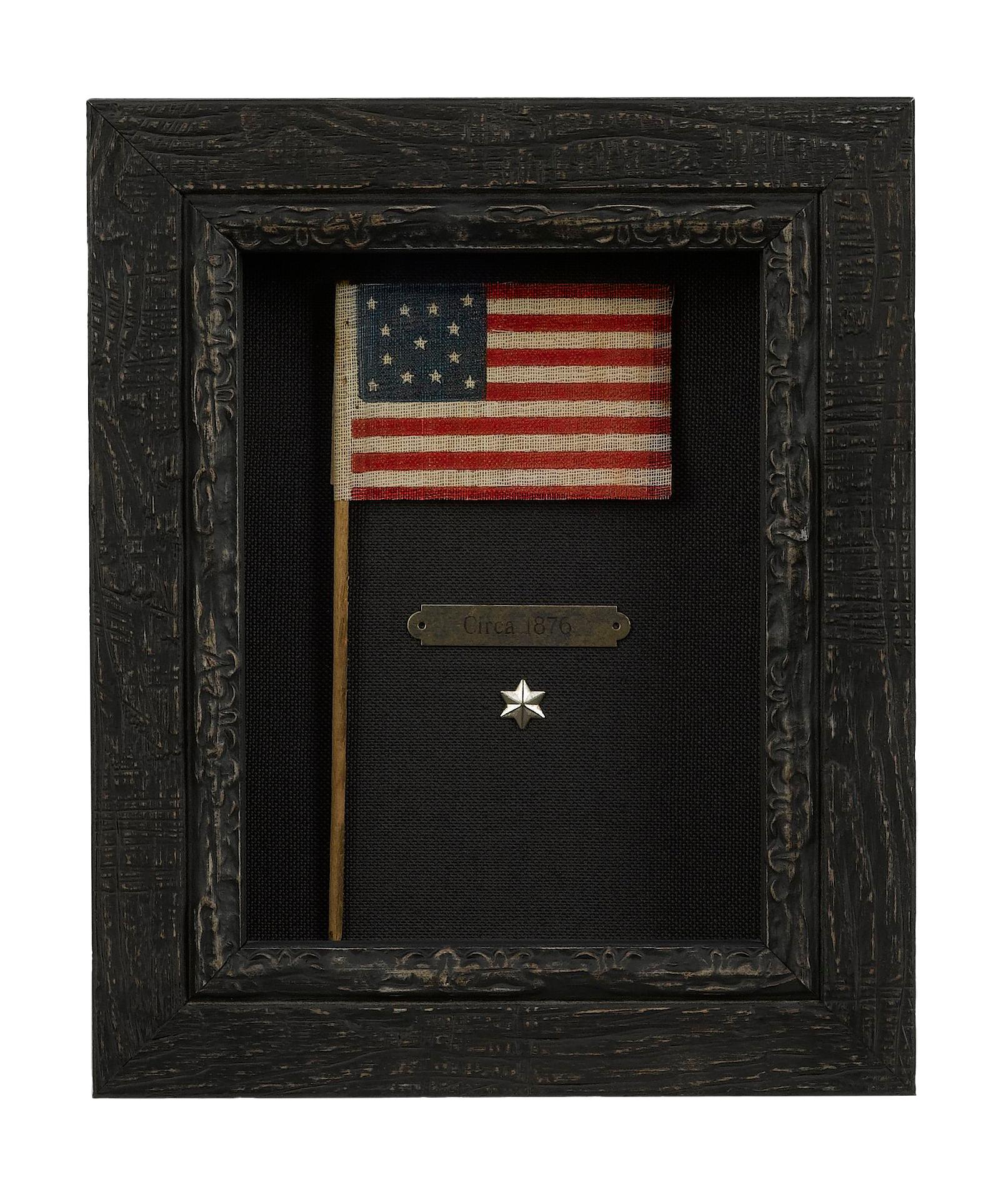 Fabric 13-Star Flag Waver for the Centennial Celebration For Sale