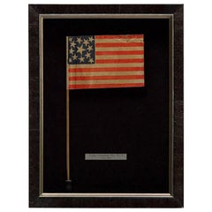 Antique 13-Star Medallion Flag Waver, circa 1876