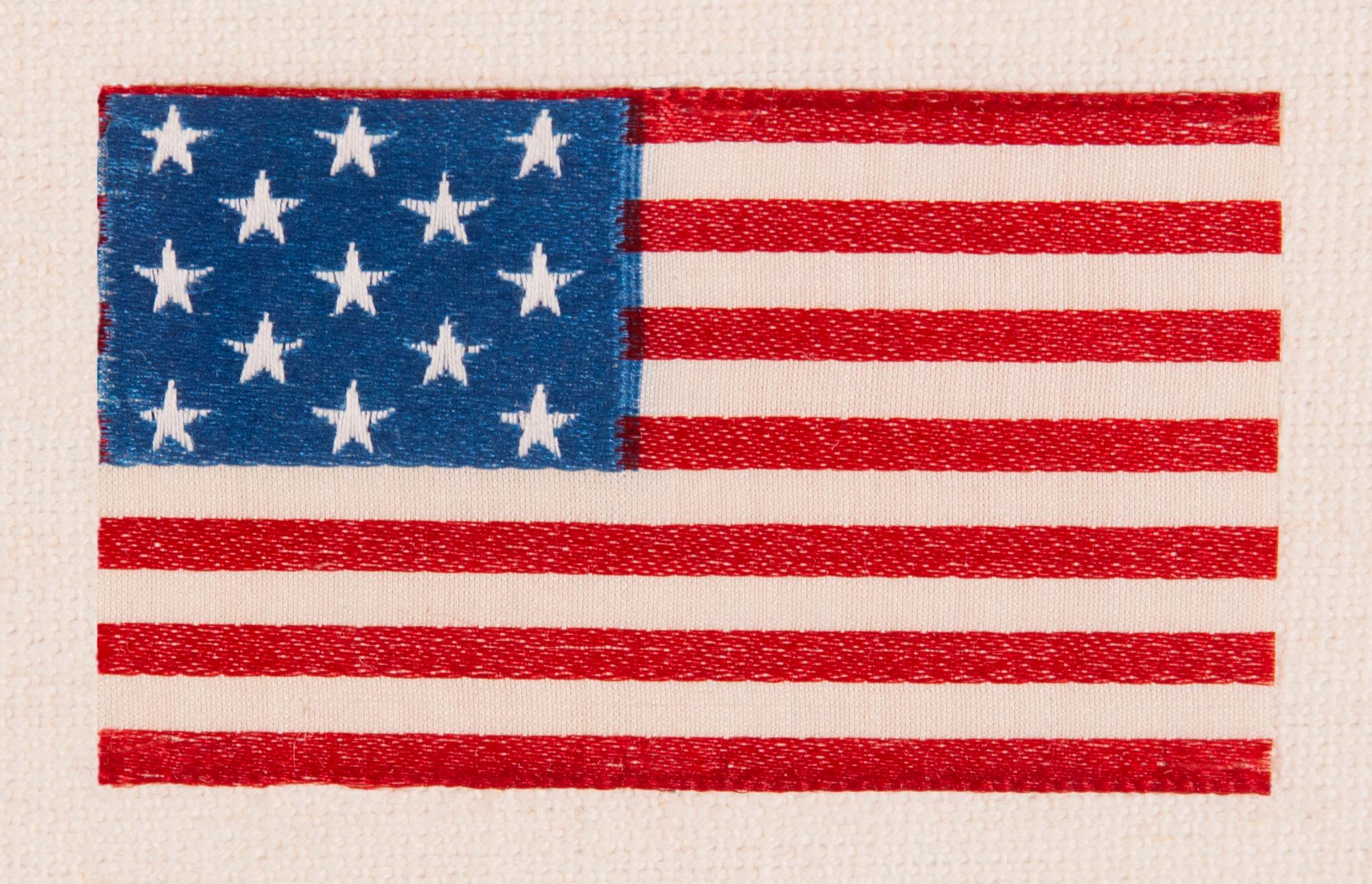 American 13 Star Woven Silk Ribbon, ca 1876-1910 For Sale