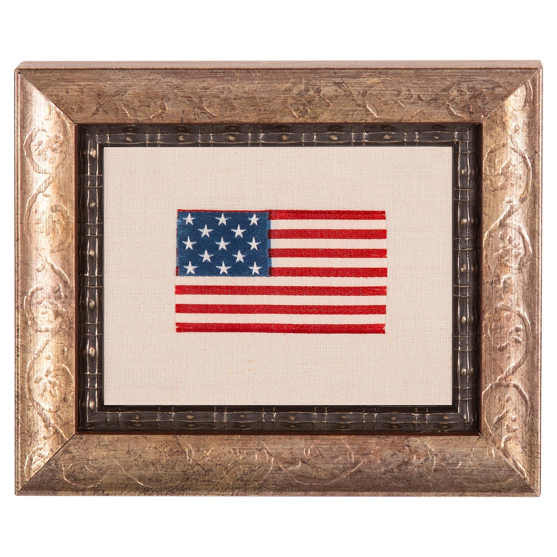 13 Star Woven Silk Ribbon, ca 1876-1910