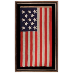 13 Stars in a 3-2-3-2-3 Pattern On an Antique American flag, Dated 1912