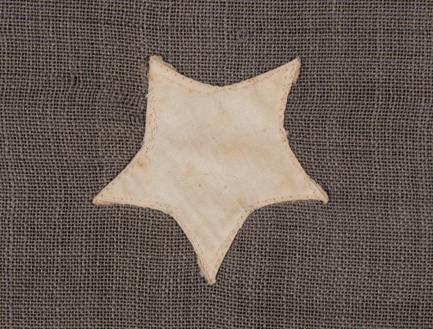 19th Century 13 Stars in a 4-5-4 Pattern on a Dusty Blue-Grey Canton, ca 1890-1895
