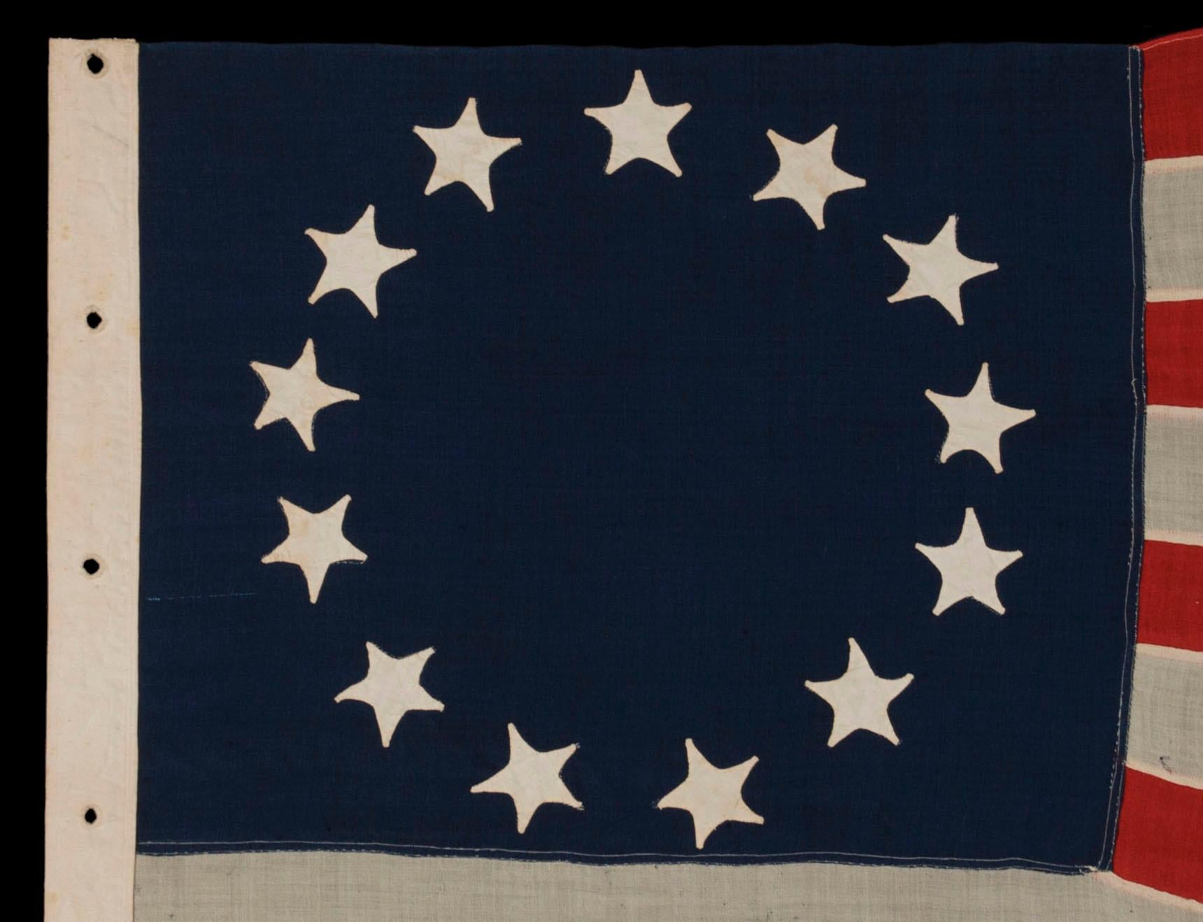 American 13 Stars in the Circular Wreath Pattern Often Attributed to Betsy Ross