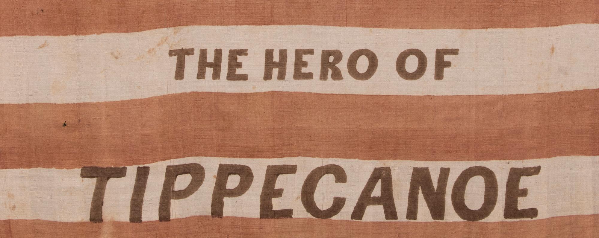 Mid-19th Century 13 Stars on a flag Made for the 1840 Presidential Campaign of W.H. Harrison For Sale