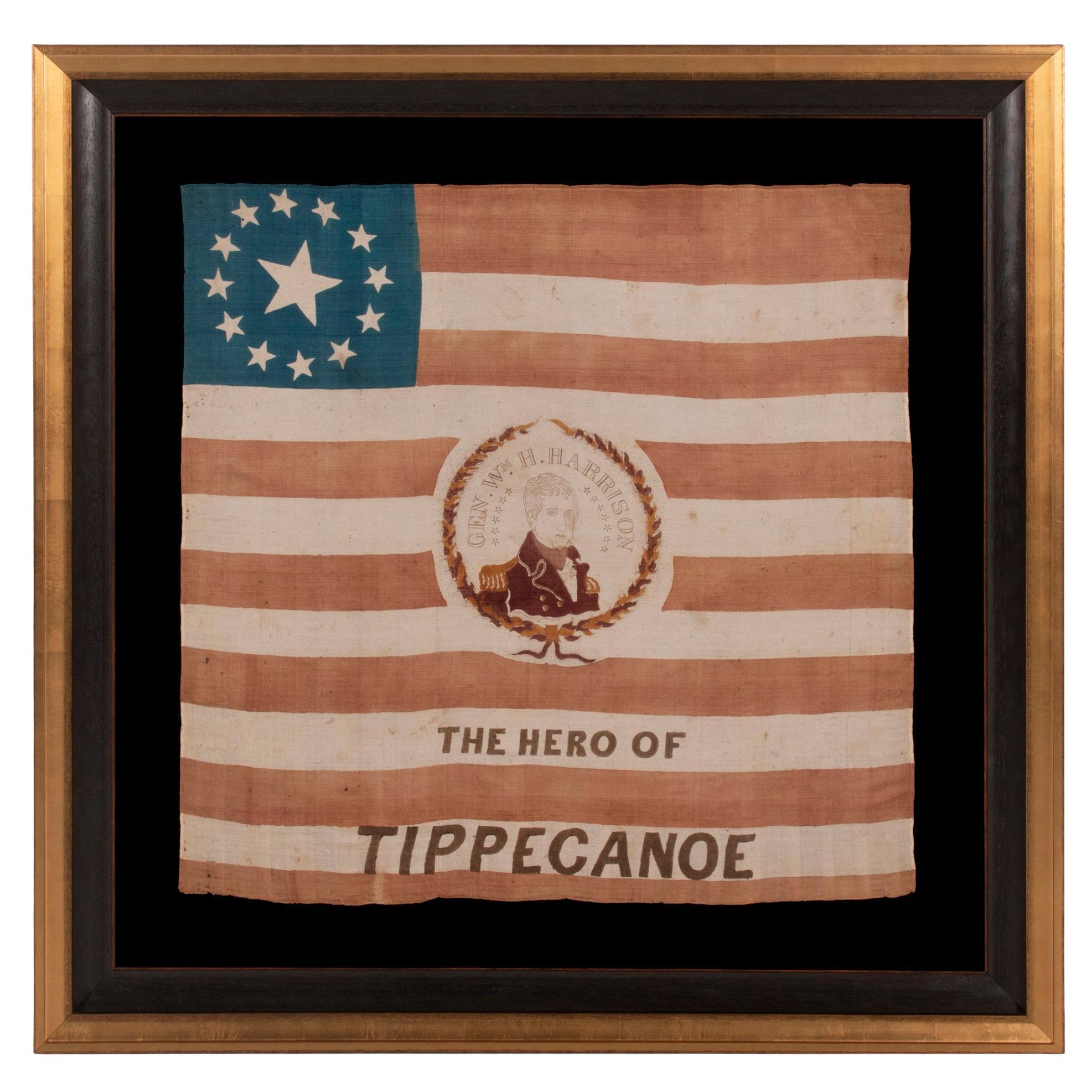 13 Stars on a flag Made for the 1840 Presidential Campaign of W.H. Harrison