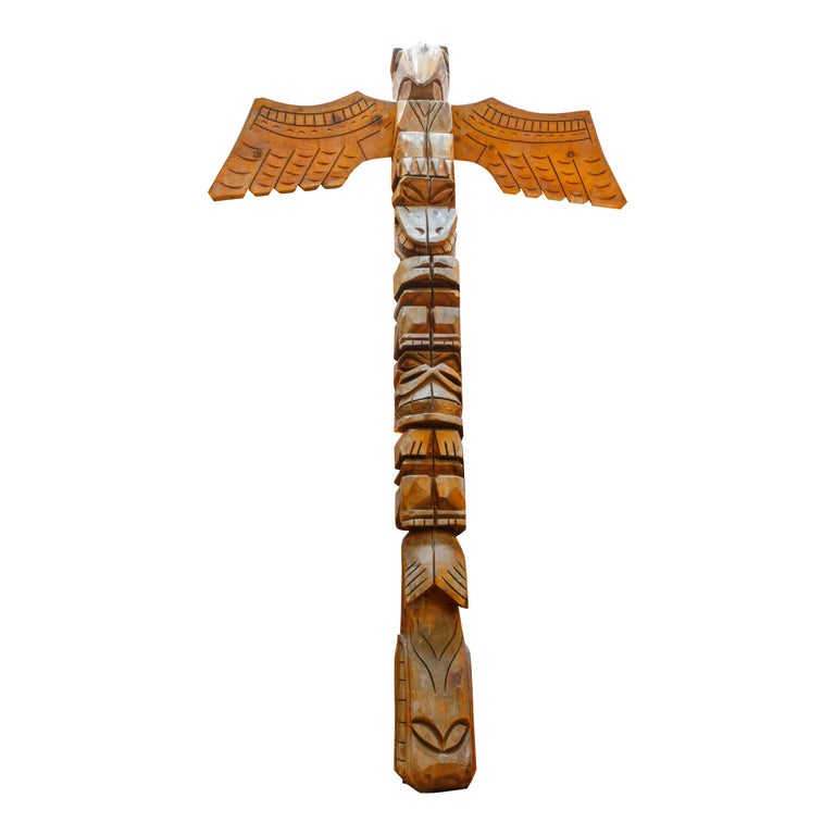 13' Vancouver Island TOTEM by Don Colp 158"H For Sale at 1stDibs | 13 totem  pole