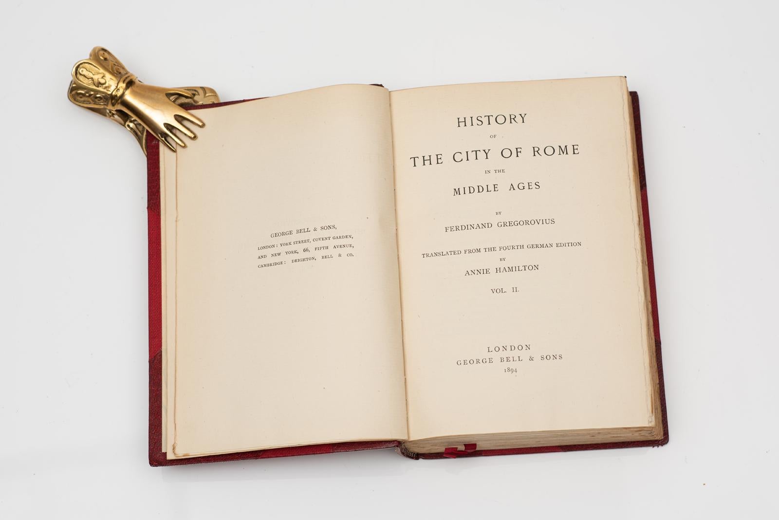 13 Vols. Ferdinand Gregorovius, History of The City of Rome in The Middle Ages In Good Condition For Sale In New York, NY