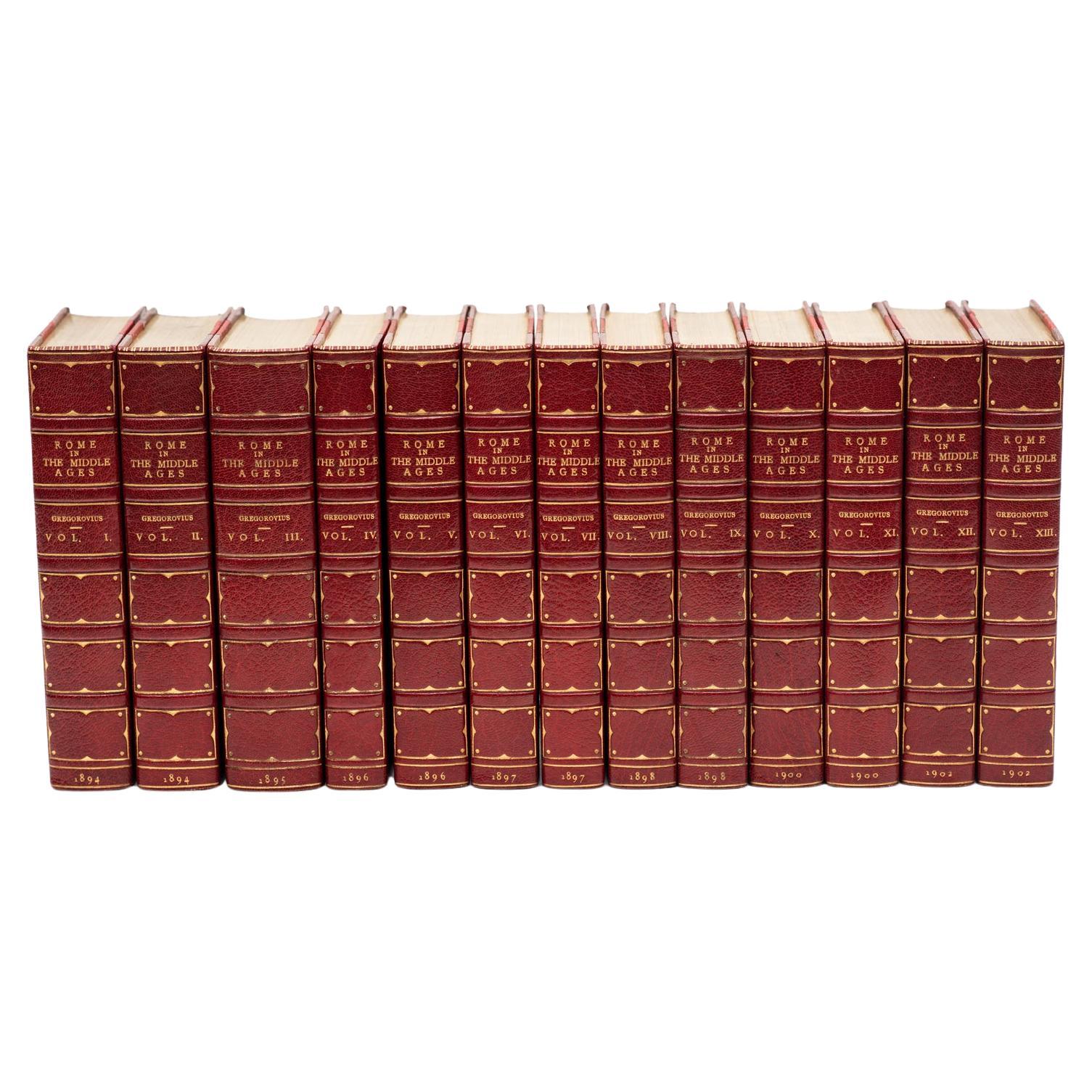 13 Vols. Ferdinand Gregorovius, History of The City of Rome in The Middle Ages