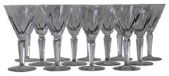 13 Waterford Sheila Cut Crystal Claret Wine Glasses Water Goblets Stemmed