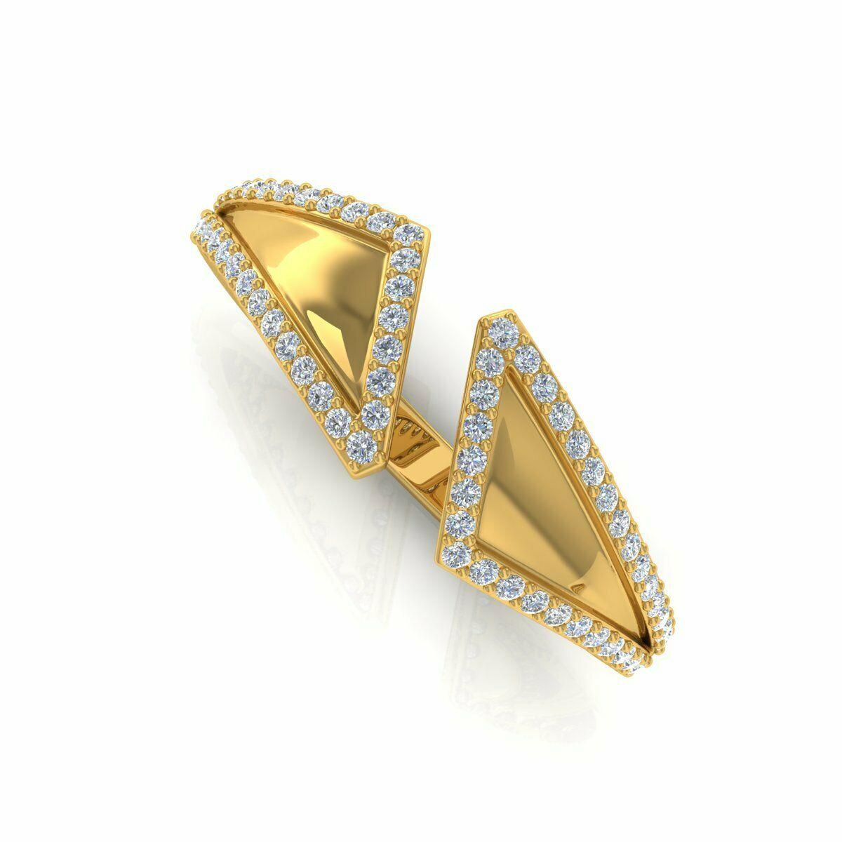 Modern 1.30 Carat 14 Karat Gold Sunrise Diamond Ring For Sale