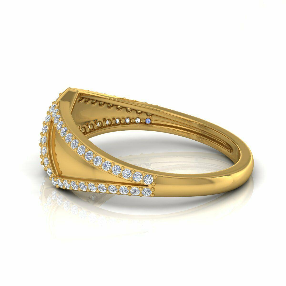 Mixed Cut 1.30 Carat 14 Karat Gold Sunrise Diamond Ring For Sale