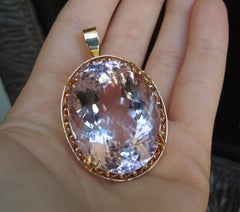 130 Carat Amethyst Solitaire Pendant