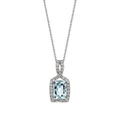 Sunita Nahata Acquamarina 1.30ct. Ciondolo in 18KWG con diamante Whiting.