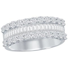 Banda de diamantes baguette de 1,30 quilates