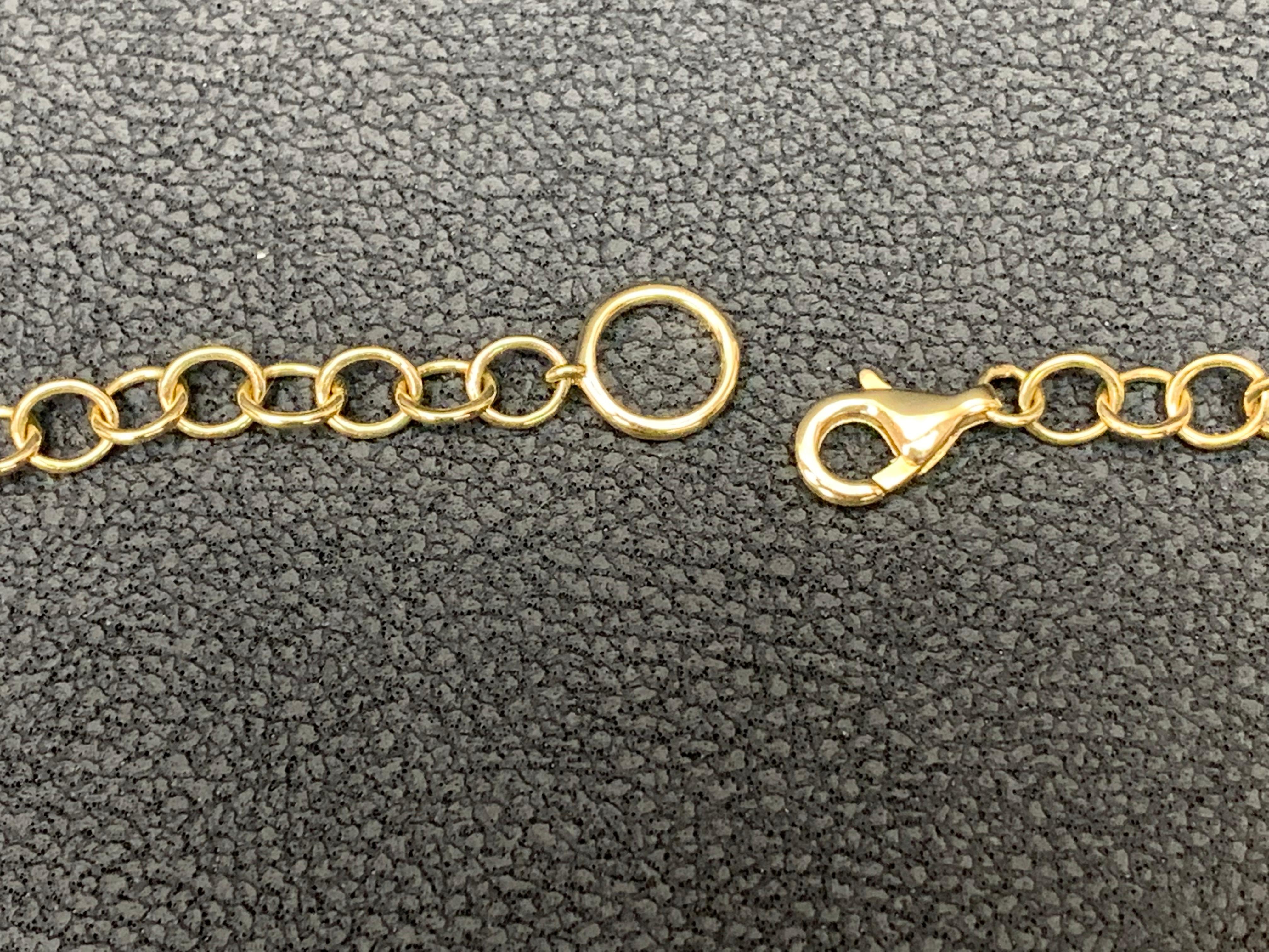 Modern 1.30 Carat Brilliant Cut Diamond 7 Flower Bangle Bracelet in 14K Yellow Gold For Sale