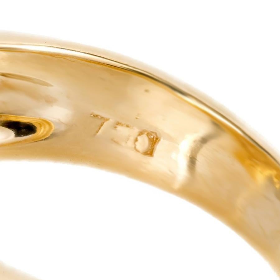 Bague de cocktail en or jaune 1,30 carat diamant Dome Heart en vente 3