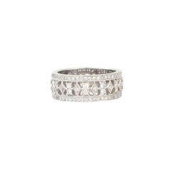 1.30 Carat Diamond Filigree Wedding Band 18 Karat in Stock