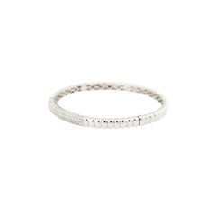 1.30 Carat Diamond Ribbed Bangle Bracelet 18 Karat in Stock