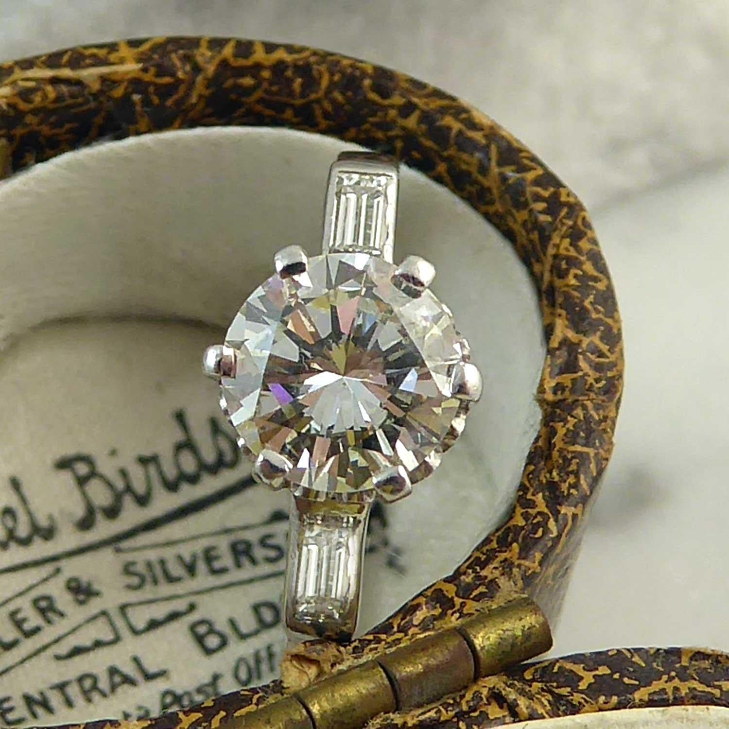 1.3 carat diamond solitaire ring