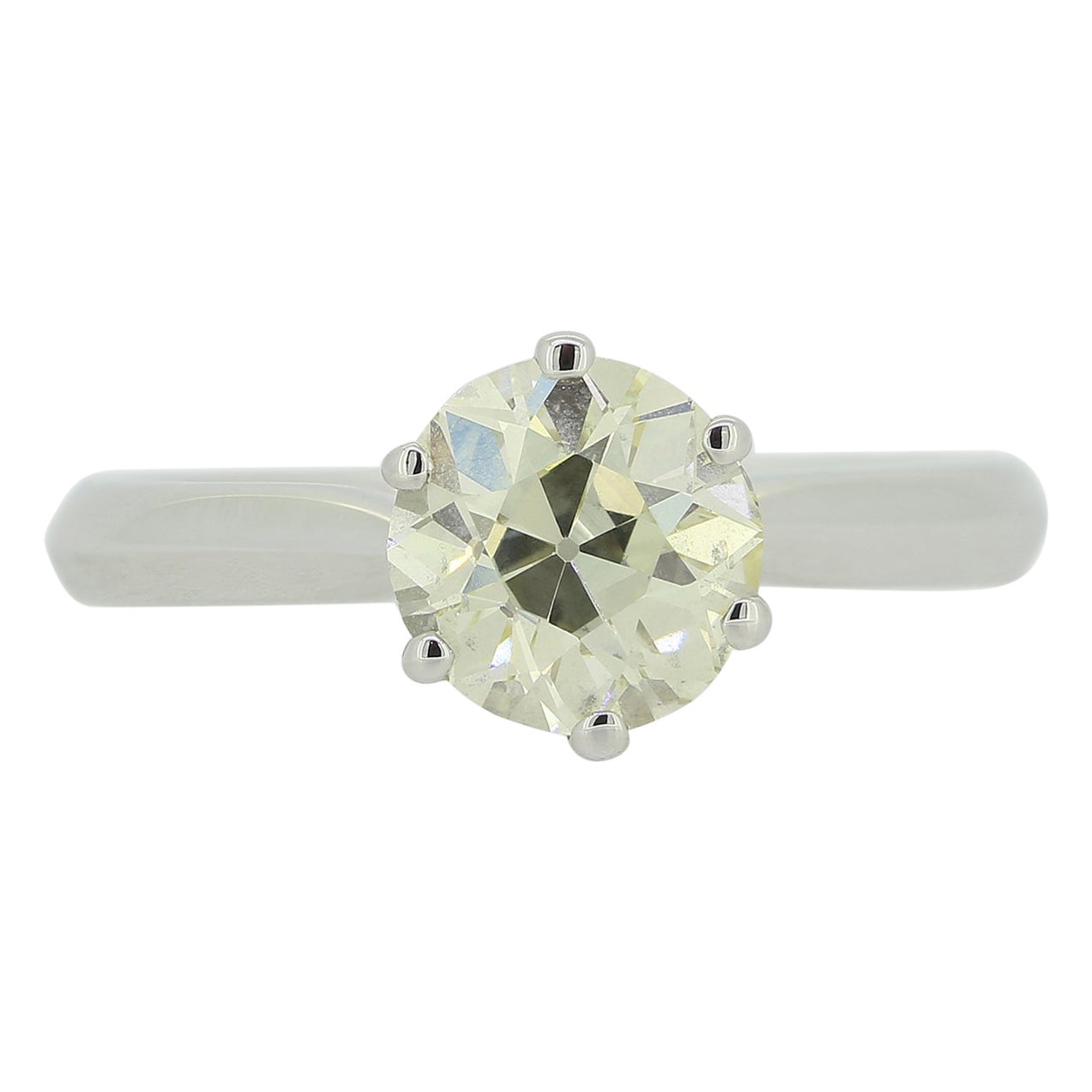 1.30 Carat Diamond Solitaire Engagement Ring For Sale
