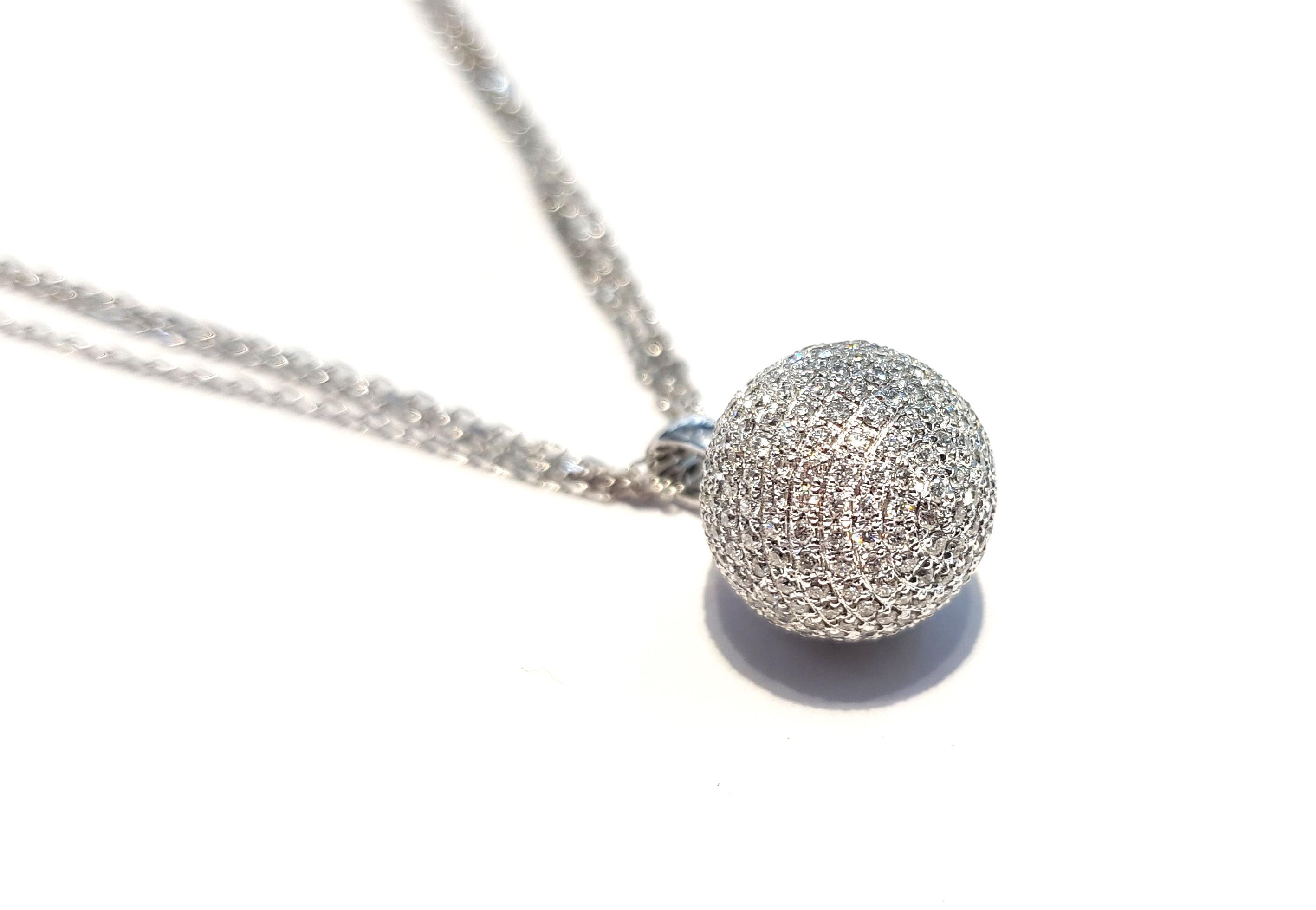 diamond disco ball necklace