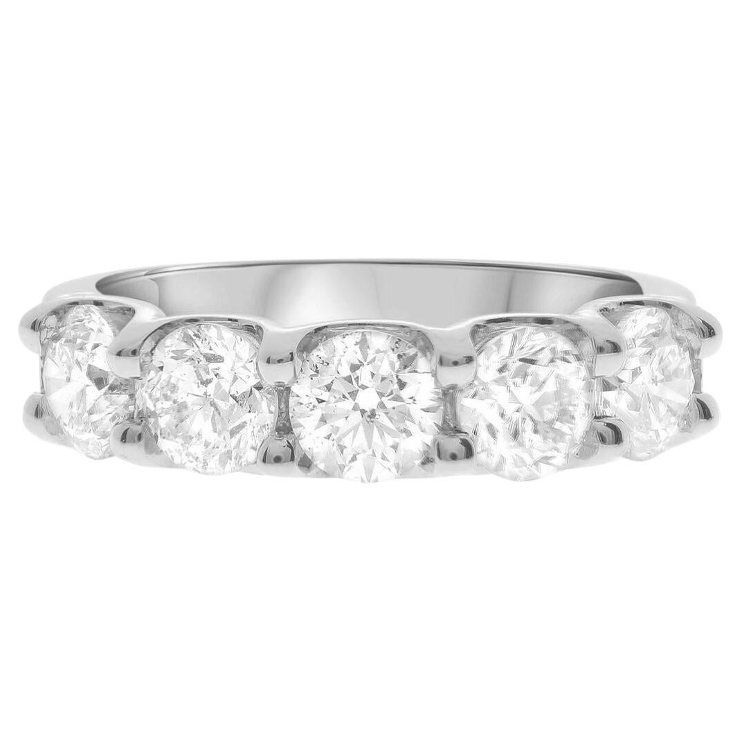 Round Cut 1.30 Carat Eternity Band Ring For Sale