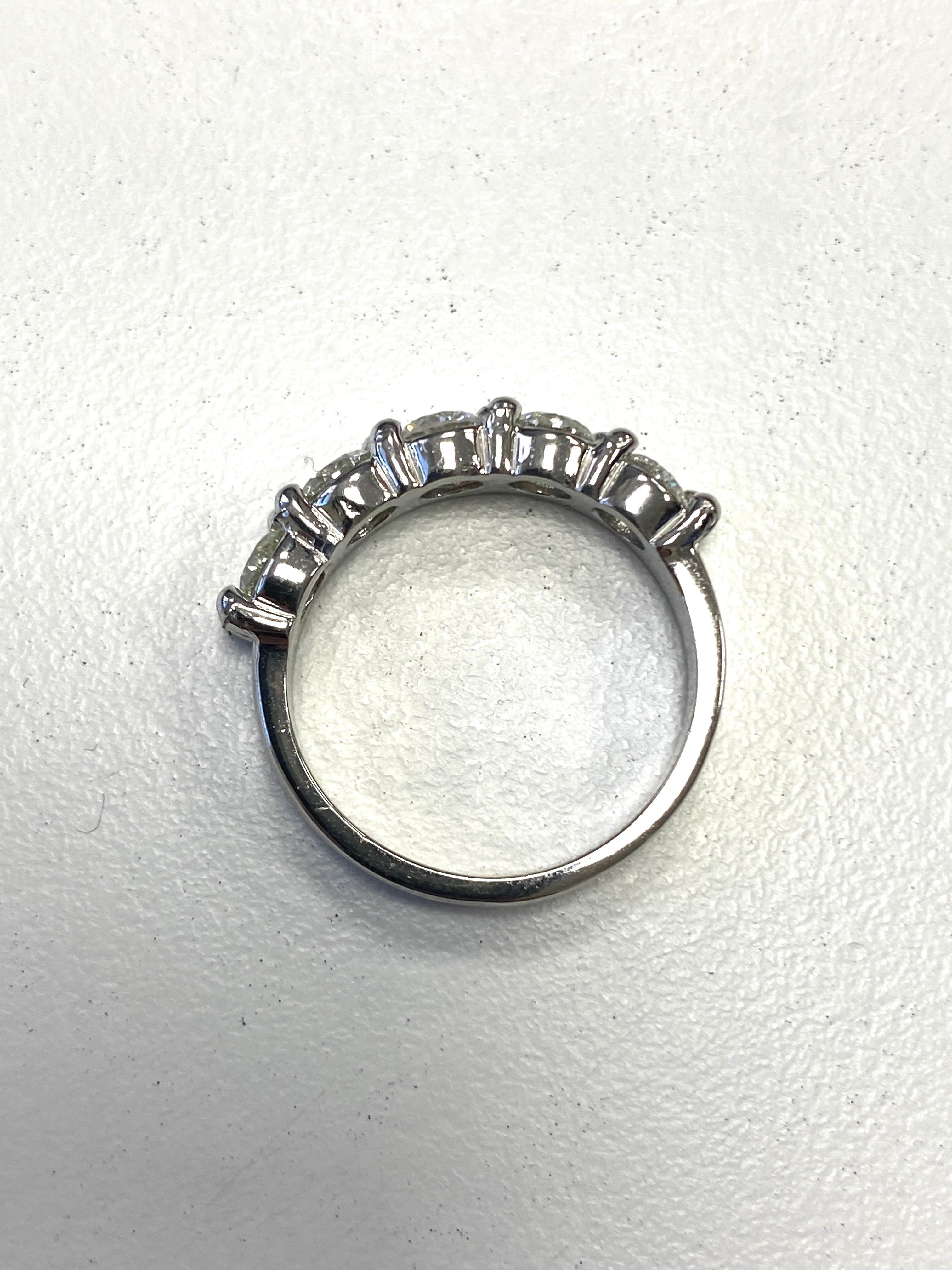 1.30 Carat  Natural Diamond White Gold Mini band Ring 14K  In New Condition For Sale In Great Neck, NY