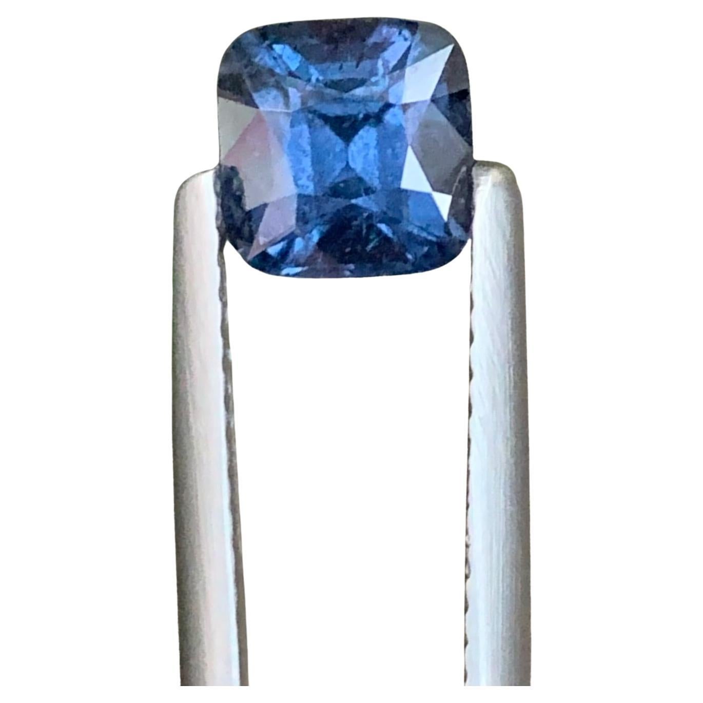 1.30 Carat Natural Loose Blue Spinel Square Shape Gemstone For Sale