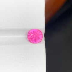 1.30 Carat Natural Loose Hot Pink Tourmaline Round Cut Afghan Gemstone