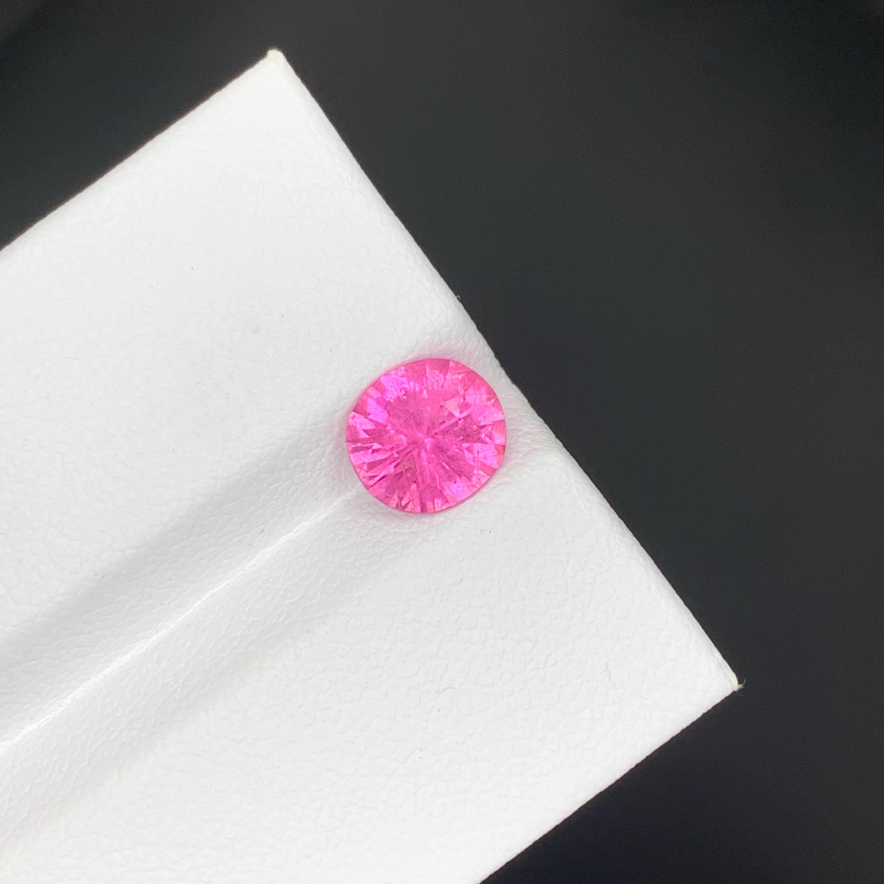 1,30 carati di tormalina rosa calda naturale sfusa con taglio rotondo Gemma afgana in vendita 2