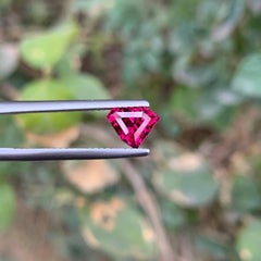 1.30 Carat Natural Loose Pinkish Red Garnet Stone Fancy Cut African Gemstone