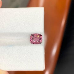 1.30 Carat Natural Loose Purplish Spinel Stone Cushion Cut Burmese Gemstone