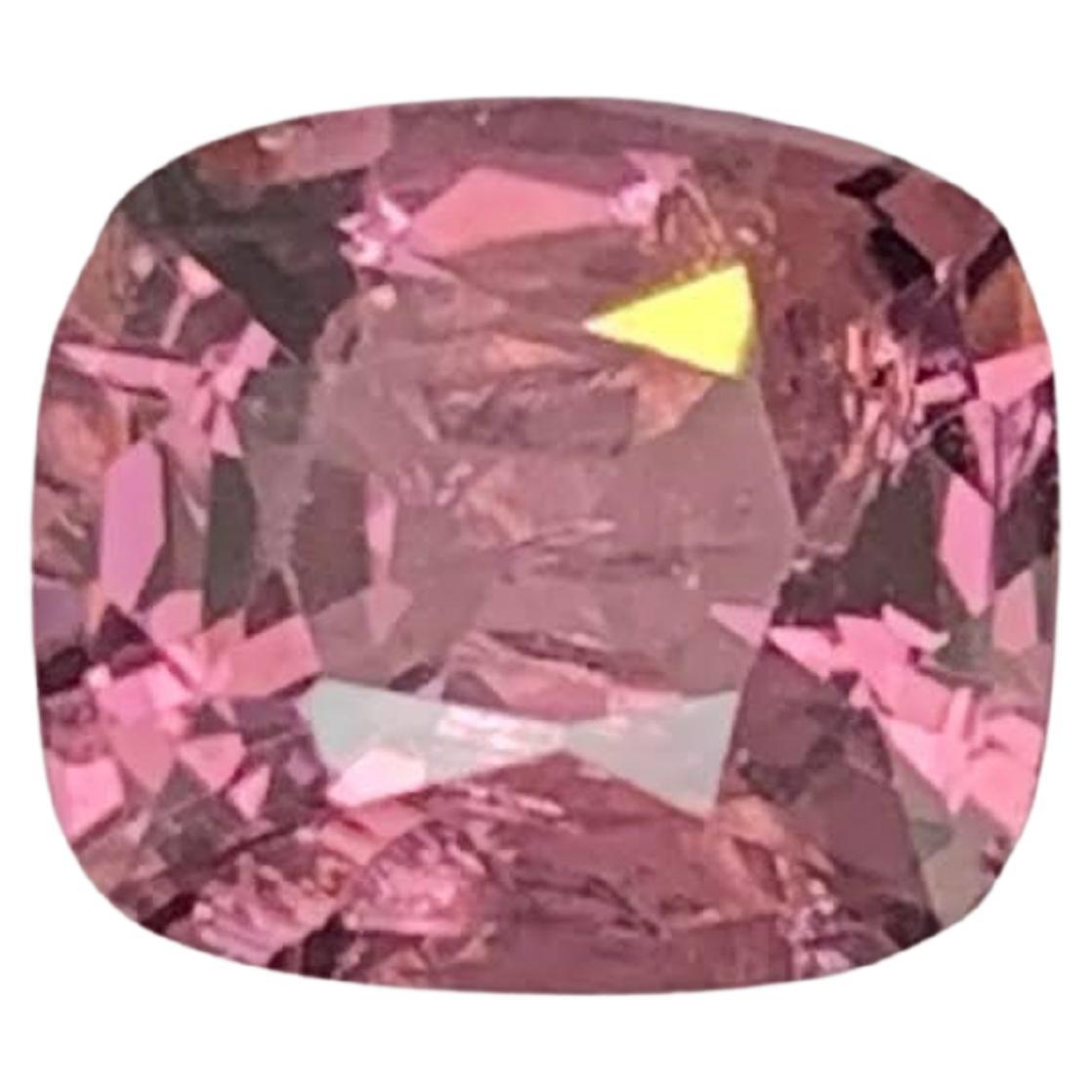 1.30 Carat Natural Loose Purplish Spinel Stone Cushion Cut Burmese Gemstone For Sale