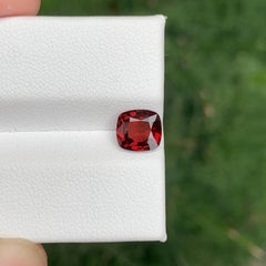 1.30 Carat Natural Loose Red Color Spinel Stone Cushion Cut Burmese Gemstone