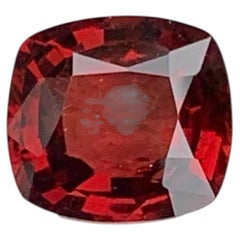 1.30 Carat Natural Loose Red Color Spinel Stone Cushion Cut Burmese Gemstone