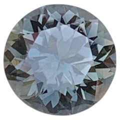 1.30 Carat Natural Loose Shimer Gray Spinel Round Cut Burmese Gemstone