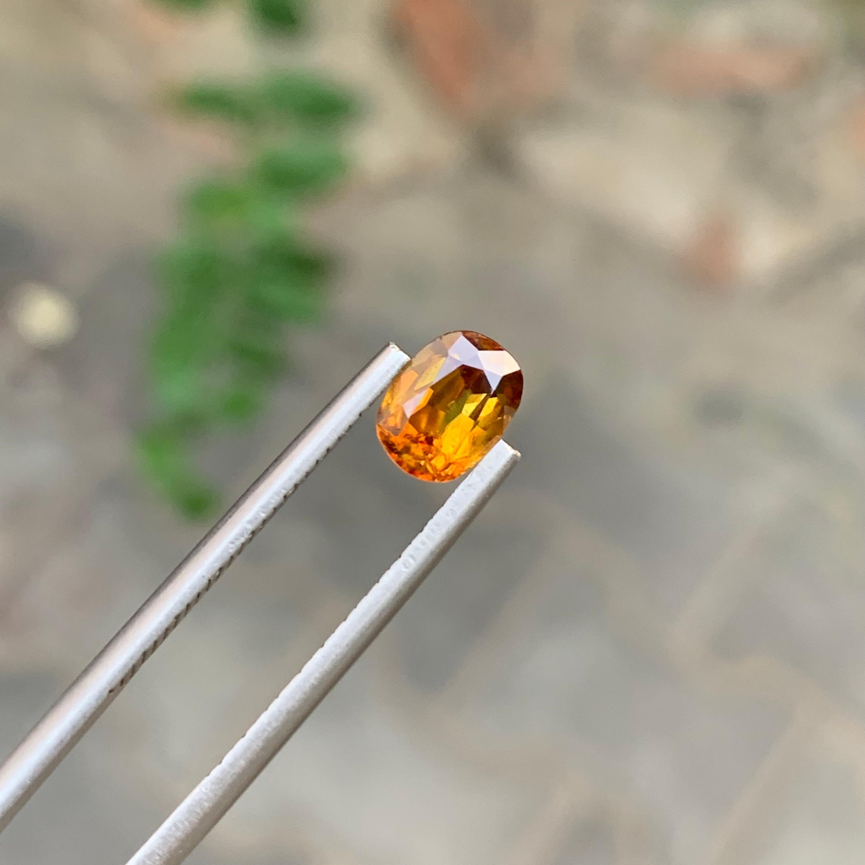 Loser Titanit
Gewicht: 1,30 Karat
Abmessung: 7.3 x 5.4 x 3.7 Mm
Herkunft: Warsak Pakistan
Die Form: Oval
Behandlung: Nicht
Zertifikat: Auf Anfrage

Sphene, auch Titanit genannt, ist ein bemerkenswerter und weniger bekannter Edelstein, der in den