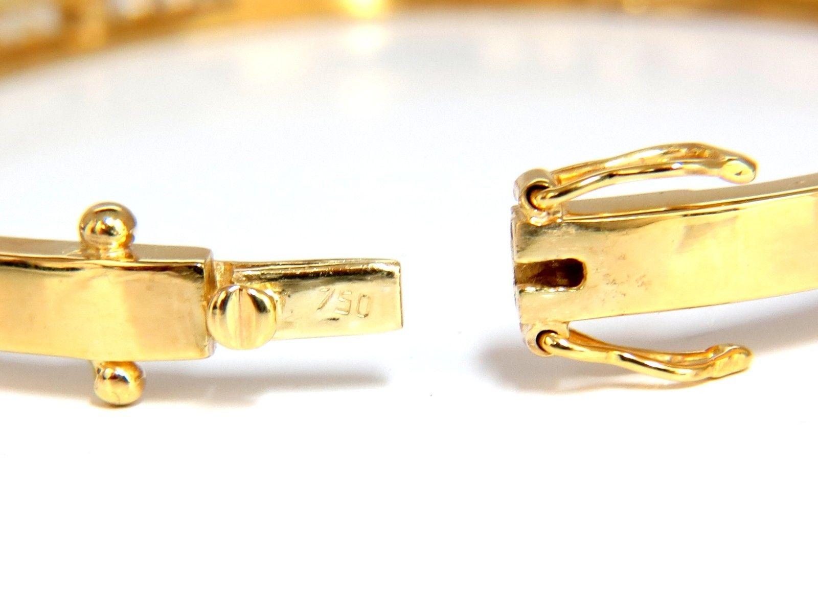 1.30 Carat Natural Round Diamond Channel Set Bangle Bracelet 14 Karat Gold 1