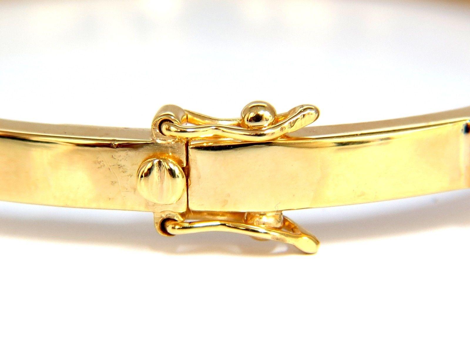 1.30 Carat Natural Round Diamond Channel Set Bangle Bracelet 14 Karat Gold 2