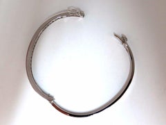 1.30 Carat Natural Round Diamonds Bangle Bracelet G/Vs Channel 14 Karat*