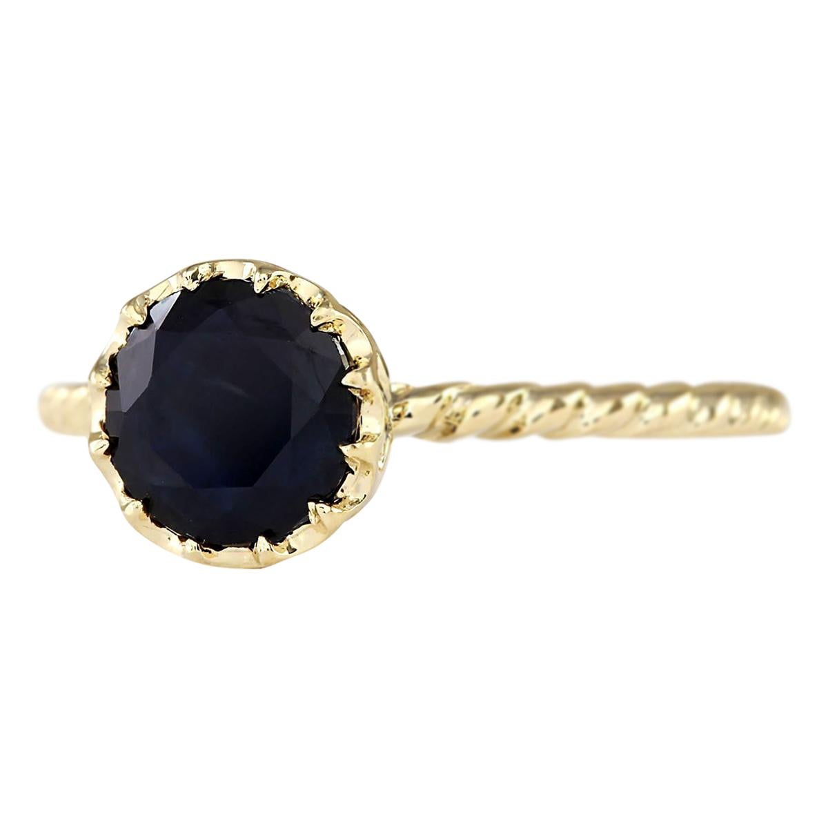 Stamped: 14K Yellow Gold
Total Ring Weight: 1.8 Grams
Total Natural Sapphire Weight is 1.30 Carat
Color: Blue
Face Measures: 7.00x7.00 mm
Sku: [703243W]